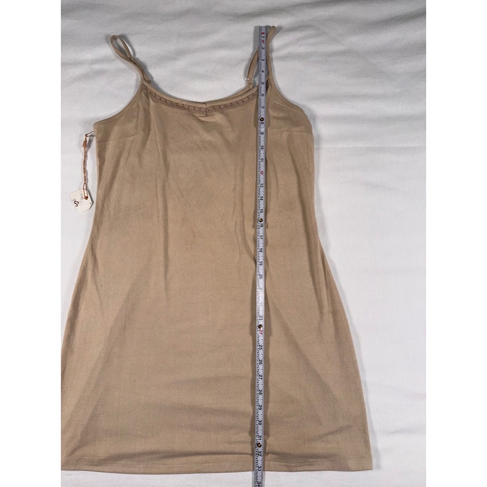 Shyanne Tan Faux Suede Mini Dress Sleeveless Western Adjustable Straps Size M - Picture 5 of 9